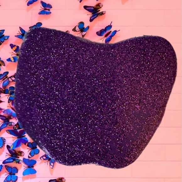 COACH Jasmine Purple Glitter Butterfly Compact Dual Sided Mirror  NWT - Picture 4 of 8